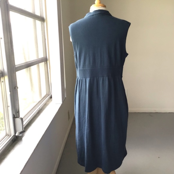 Peruvian Connection Adriatico dress Pima cotton sleeveless teal Size xl - Picture 3 of 6